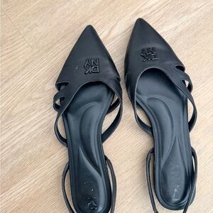 DKNY Black Pointed Flats